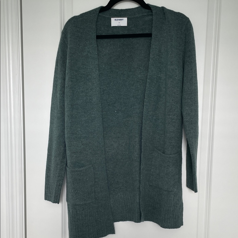 Old Navy Women's Green Open-Front Cardigan